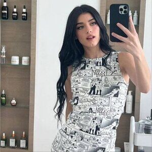 Hollister Social Tourist Comic Book Print Sleeveless Mini Dress